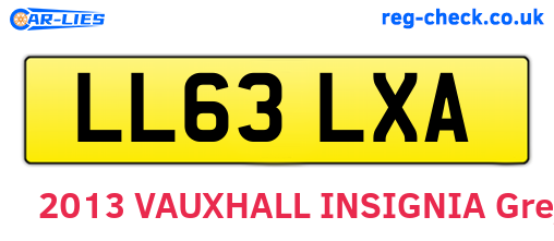 LL63LXA are the vehicle registration plates.