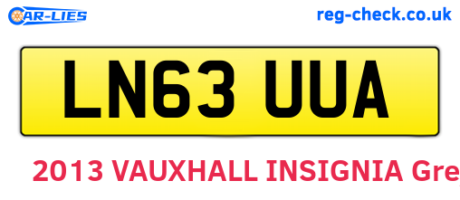 LN63UUA are the vehicle registration plates.