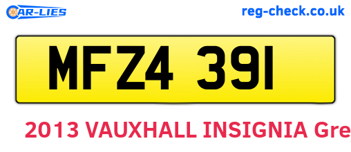 MFZ4391 are the vehicle registration plates.