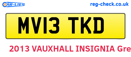 MV13TKD are the vehicle registration plates.