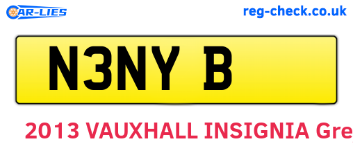 N3NYB are the vehicle registration plates.