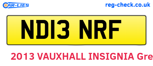 ND13NRF are the vehicle registration plates.