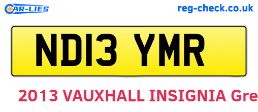 ND13YMR are the vehicle registration plates.