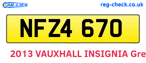 NFZ4670 are the vehicle registration plates.