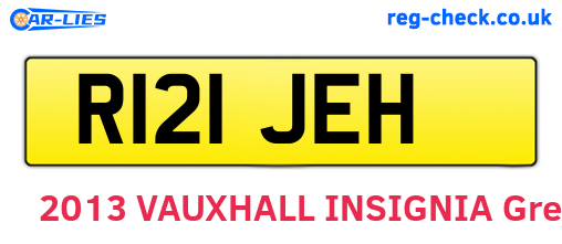 R121JEH are the vehicle registration plates.