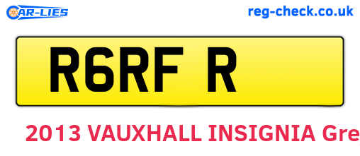 R6RFR are the vehicle registration plates.