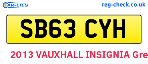 SB63CYH are the vehicle registration plates.
