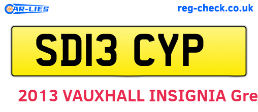 SD13CYP are the vehicle registration plates.