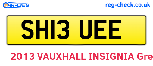 SH13UEE are the vehicle registration plates.