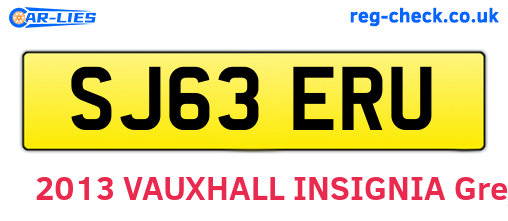 SJ63ERU are the vehicle registration plates.