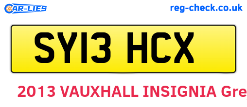 SY13HCX are the vehicle registration plates.