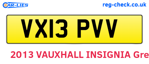 VX13PVV are the vehicle registration plates.