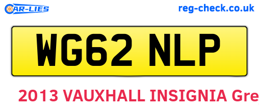 WG62NLP are the vehicle registration plates.