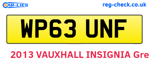 WP63UNF are the vehicle registration plates.
