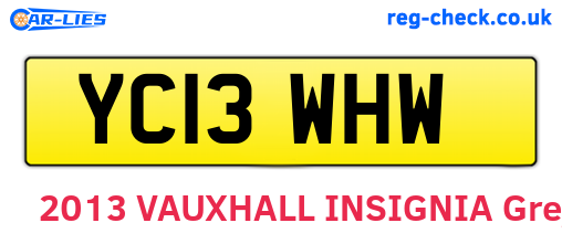 YC13WHW are the vehicle registration plates.