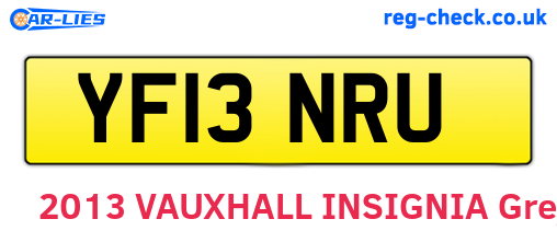 YF13NRU are the vehicle registration plates.