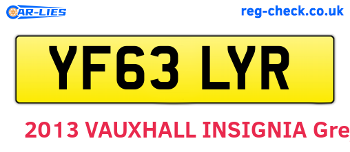 YF63LYR are the vehicle registration plates.