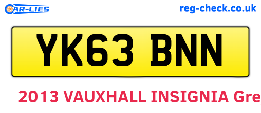 YK63BNN are the vehicle registration plates.