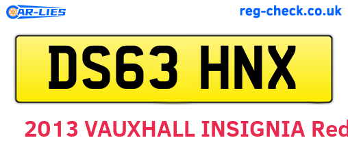 DS63HNX are the vehicle registration plates.