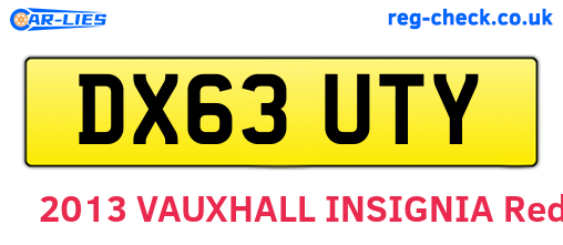 DX63UTY are the vehicle registration plates.