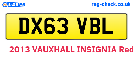 DX63VBL are the vehicle registration plates.