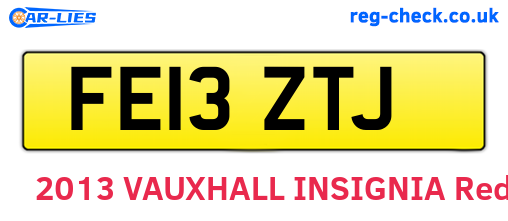 FE13ZTJ are the vehicle registration plates.