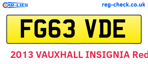 FG63VDE are the vehicle registration plates.