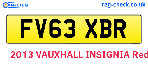 FV63XBR are the vehicle registration plates.