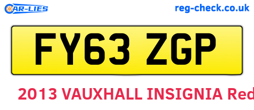 FY63ZGP are the vehicle registration plates.