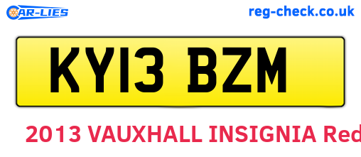 KY13BZM are the vehicle registration plates.