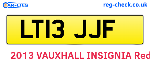 LT13JJF are the vehicle registration plates.