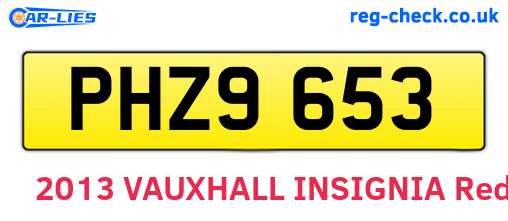PHZ9653 are the vehicle registration plates.