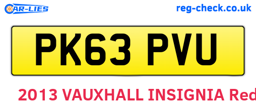 PK63PVU are the vehicle registration plates.