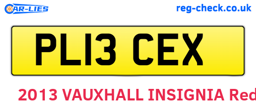 PL13CEX are the vehicle registration plates.