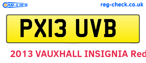 PX13UVB are the vehicle registration plates.
