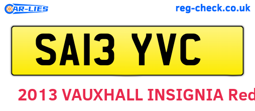 SA13YVC are the vehicle registration plates.