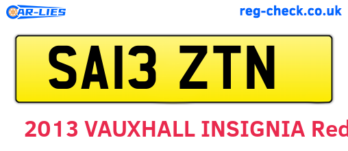 SA13ZTN are the vehicle registration plates.