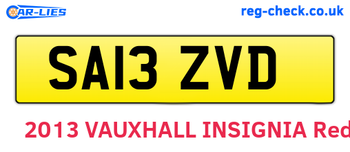 SA13ZVD are the vehicle registration plates.