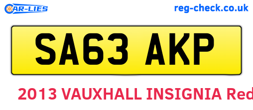 SA63AKP are the vehicle registration plates.