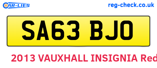SA63BJO are the vehicle registration plates.
