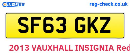 SF63GKZ are the vehicle registration plates.