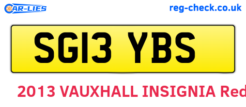 SG13YBS are the vehicle registration plates.