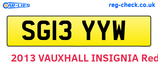 SG13YYW are the vehicle registration plates.