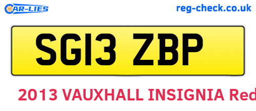 SG13ZBP are the vehicle registration plates.