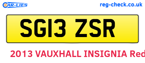 SG13ZSR are the vehicle registration plates.