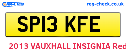 SP13KFE are the vehicle registration plates.