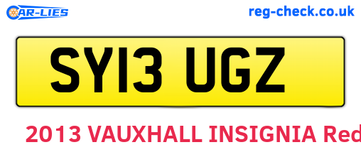 SY13UGZ are the vehicle registration plates.