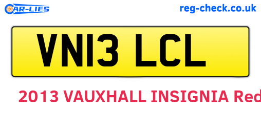 VN13LCL are the vehicle registration plates.