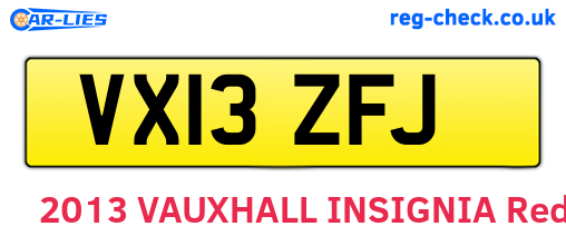 VX13ZFJ are the vehicle registration plates.