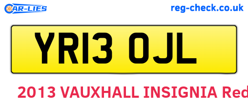 YR13OJL are the vehicle registration plates.